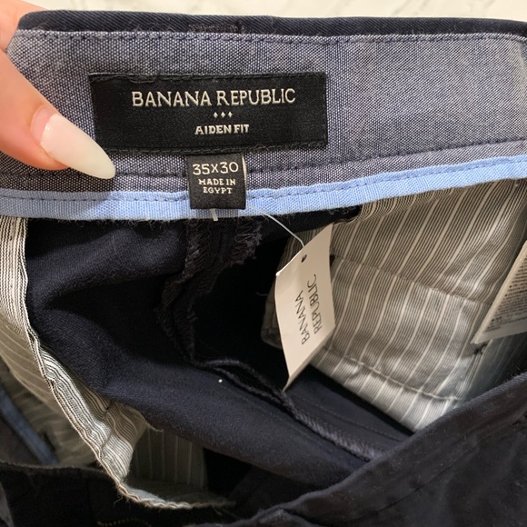 NWT Banana Republic Navy Blue Aiden Fit Chino Pant - Picture 3 of 4